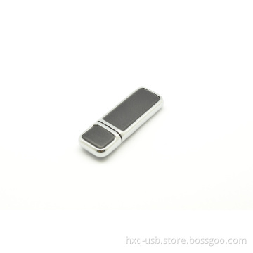 USB Drive with Leather Material 5-Year Warranty